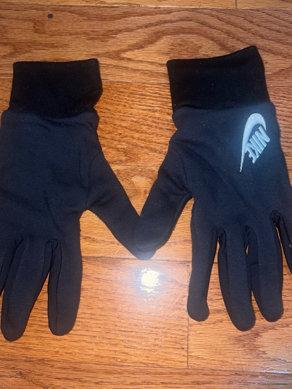 Nike Black Men's Lightweight Running Gloves with Reflective Swoosh
